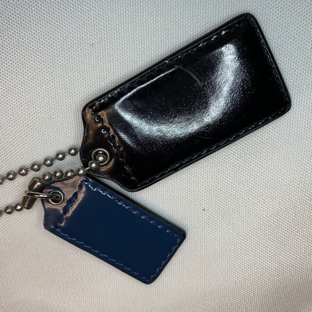 Double Tags Lg & Med Coach Hang Tags 2.5” & 2” Black & Navy Blue! - Picture 6 of 6